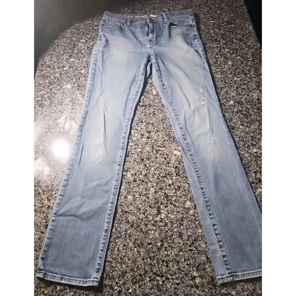 DKNY Jeans Womens 8 Blue Soho Skinny Denim Mid Rise Stretch Medium Wash(HL264)